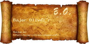 Bajer Olivér névjegykártya